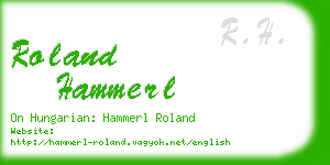 roland hammerl business card